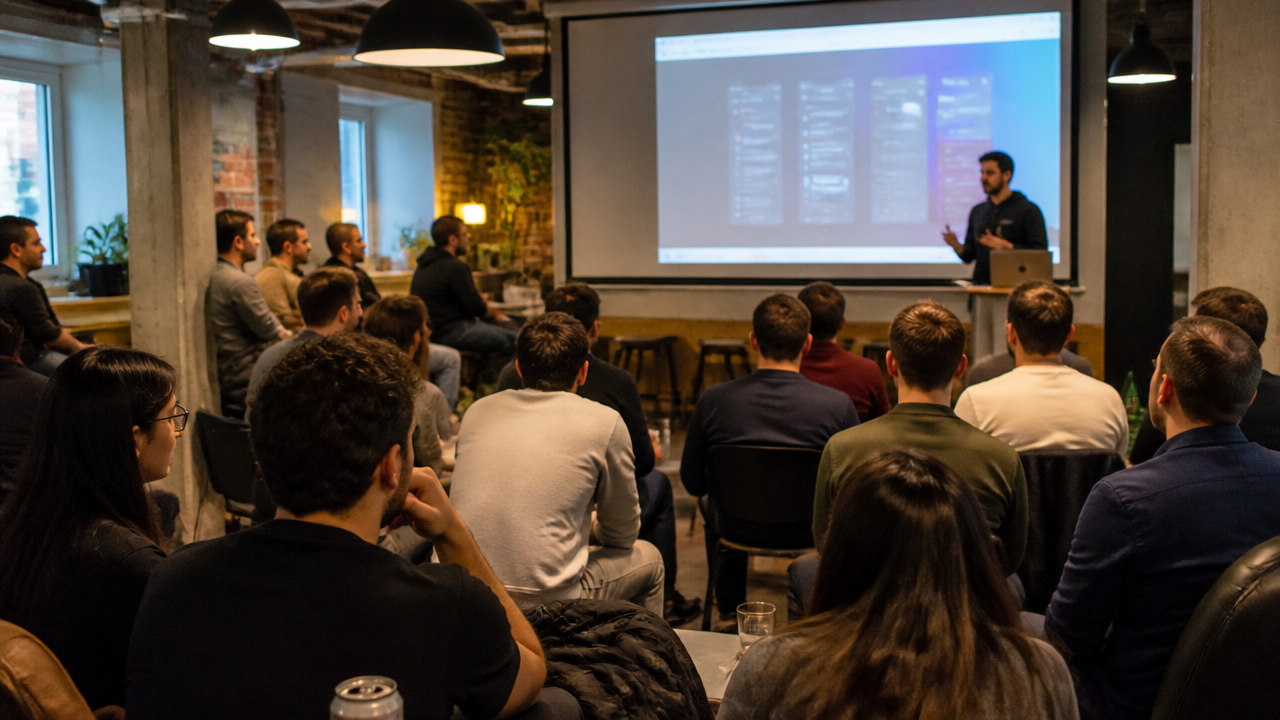 AI-generated topic illustration for React Native London Meetup - September 2026