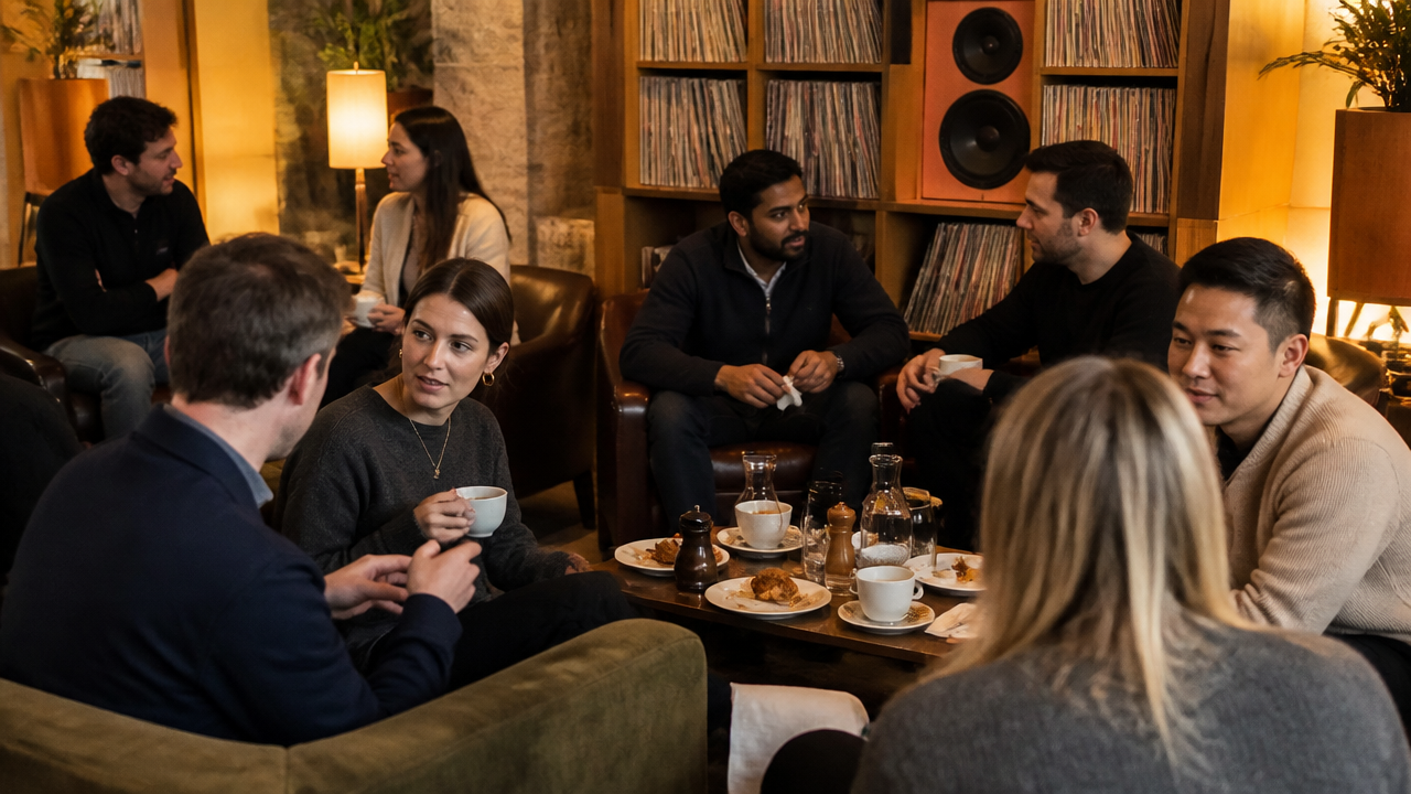 AI-generated topic illustration for London Fintech Breakfast