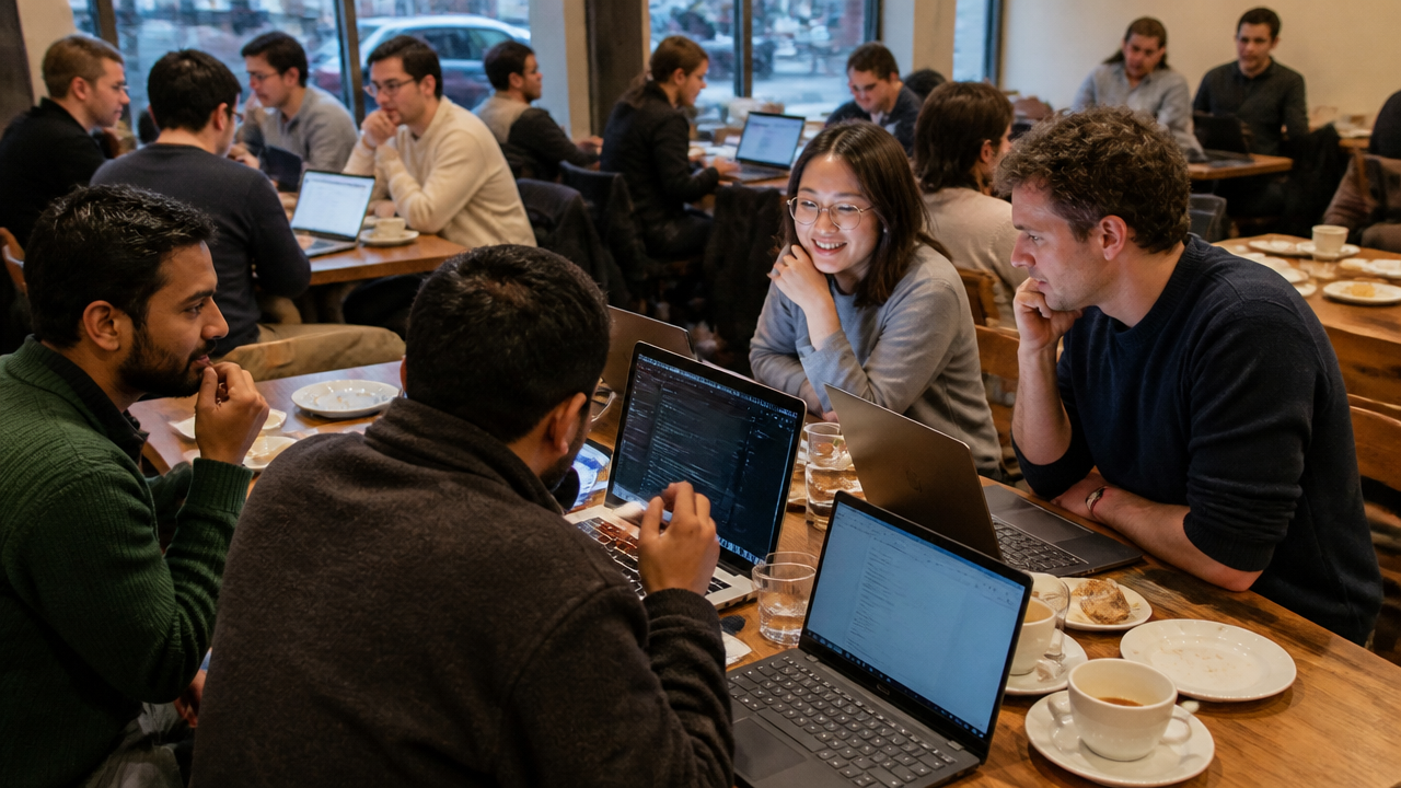 AI-generated topic illustration for Google DeepMind x Corgi: London Builder Evening